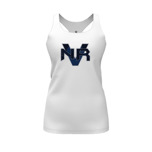 [CUS-DFW-RCBK-PER-WHT-FYS-LOGO1] Racerback Tank Top (Female Youth S, White, Logo 1)