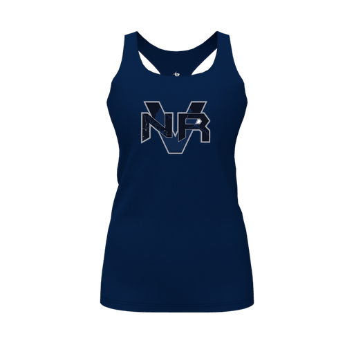 [CUS-DFW-RCBK-PER-NVY-FYS-LOGO1] Racerback Tank Top (Female Youth S, Navy, Logo 1)
