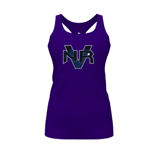 [FT0TRBPP-FYS-LOGO1] Decker Racerback Tank Top (Female Youth S, Purple, Logo 1)