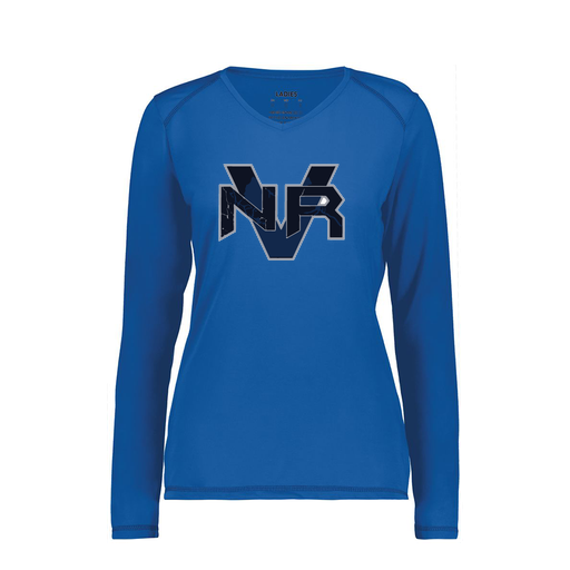 [6847.060.XS-LOGO1] Women's SoftTouch Long Sleeve (Female Adult XS, Royal, Logo 1)