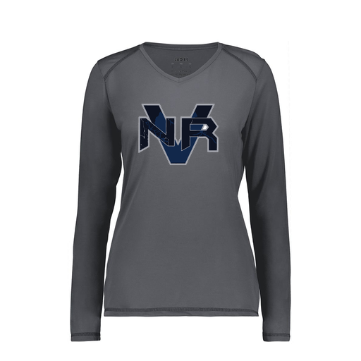[6847.98D.XS-LOGO1] Women's SoftTouch Long Sleeve (Female Adult XS, Gray, Logo 1)