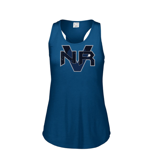 [FT0TUBNV-FAS-LOGO1] Ladies Tri Blend Tank Top (Female Adult S, Navy, Logo 1)