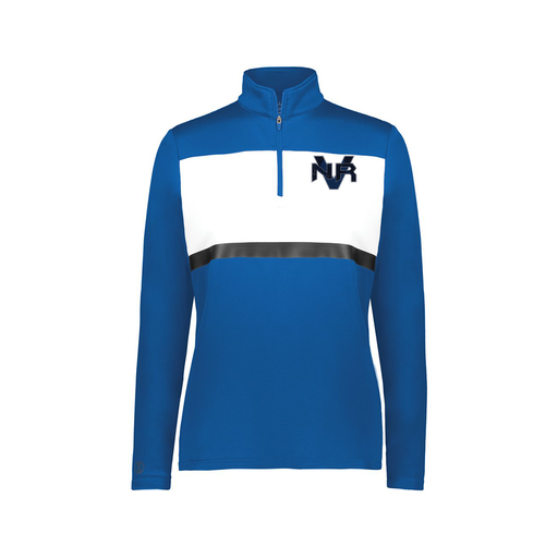 [222791.280.XS-LOGO1] Ladies Bold 1/4 Zip Pullover (Female Adult XS, Royal, Logo 1)