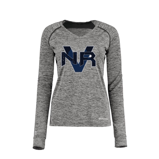 [222770.K94.XS-LOGO1] Ladies Electric Long Sleeve Shirt (Female Adult XS, Black, Logo 1)