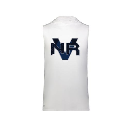 [222590.005.XS-LOGO1] Men's CoolDry Sleeveless Hoodie (Adult XS, White, Logo 1)