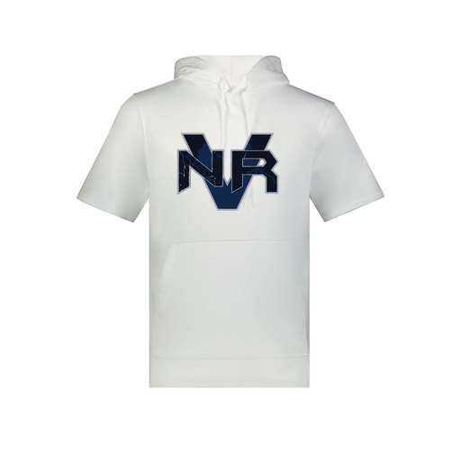 [6871.005.S-LOGO1] Men's Dri Fit Short Sleeve Hoodie (Adult S, White, Logo 1)