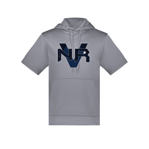 [6871.059.S-LOGO1] Men's Dri Fit Short Sleeve Hoodie (Adult S, Gray, Logo 1)