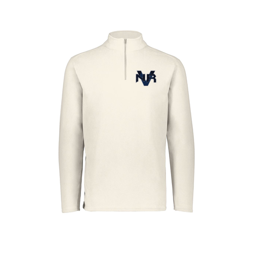 [6863.53T.XS-LOGO1] Men's MicroFleece 1/4 Zip Pullover (Adult XS, White, Logo 1)